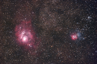 Lagoon and Triffid Nebula